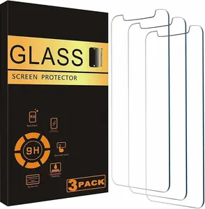 3-Pack Tempered Glass Screen Protector with Metal Core for iPhone 17,16,15,14,13,12,11 Pro Max - Shockproof, Bubble-Free Cellphone Device Accessory