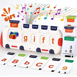 Talking Flash Cards Machine with Music, Word Blending & Math Games, Abc Learning Toys, Educational Reading & Counting Interactive Toys
