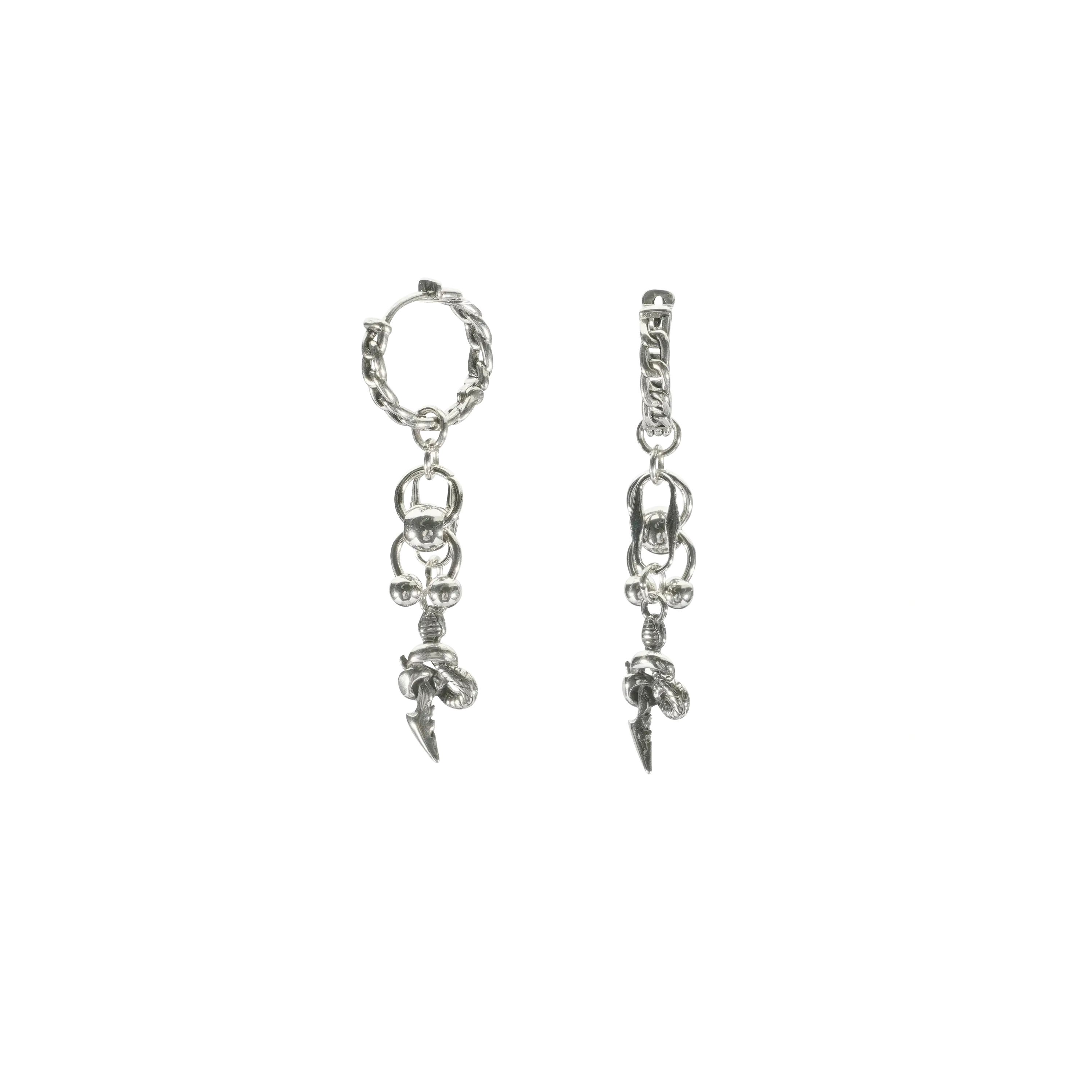 SNAKE HOOP EARRINGS