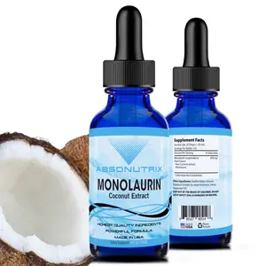 Absonutrix Monolaurin Liquid Extract 4oz 830mg 142 Servings Made in USA Quick Absorption Non-GMO GMP Certified Cruelty-Free Energy Boost