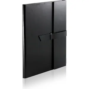 Padfolio Portfolio Folder - Slim Portfolio Folio Organizer Holder for Letter Legal A4 Note Pads Notebooks for Men Women Refillable Business  Portfolio Binder, Black