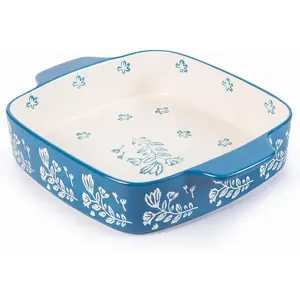 Baking Dish Ceramic Brownie Pan 9x9 Baking Pan Casserole Dish Lasagna Pan Square Rose Bakeware Sets