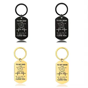 Mother's Day and Father's Day I Love You Confession Keychain Gratitude Nameplate Pendant Gift