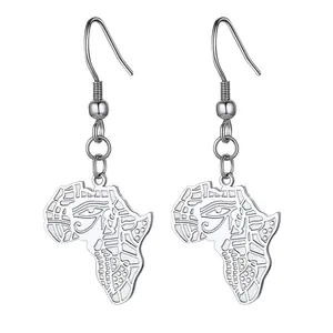 PROSTEEL Eye of Horus Africa Map Earrings Stainless Steel Minimalist Dangle Earring Jewelry Unisex For Men Women with Gift Box