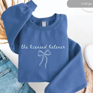 The Licensed Listener Social Worker Sweatshirt, Minimalist Therapist Crewneck, LCSW LMSW MSW Gift, Social Work Sweater