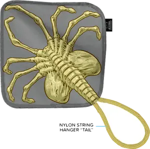 Loot Crate Alien Facehugger Face Towel with String Hanger "Tail"