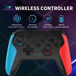 Wireless Bluetooth-compatible Game Controller, Portable Dual Vibration Joystick, Host Accessories Compatible with Nintendo Switch Pro and PC Windows