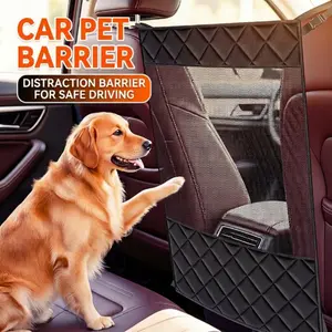 Car Pet Barrier Dog Net for Front Seats, Elastic Mesh Pet Divider, Adjustable Universal Fit, Breathable, Easy Install, Car Accessories for Dogs, Cats and Kids