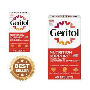 (Pack of 2) Geritol, Multivitamin Supplement, Contains B-Vitamins, Antioxidants, Vitamins C, E & D and Iron, 26 Essential Vitamins and Minerals, Gluten-Free, Non-GMO, No Artificial Sweeteners, 40 Tablets
