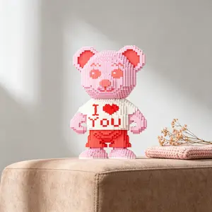 Chubby Shirt Heart Figure 3D Puzzle Building Block Decor, Ideal for Home Office Party Decor, Perfect Gift for Holidays