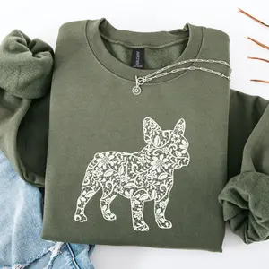 French Bulldog Sweatshirt – Cute Frenchie Mom Gift, New Frenchie Mama Crew, Dog Lover Pullover