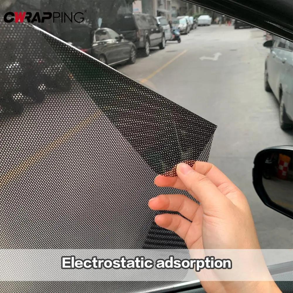 Car Sunshade Stickers Static Electrostatic Window Visor Decorative Stickers Sun Block for Car Windows Side Blocks Cover Films