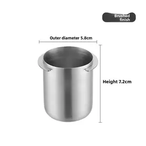 Thickened 304 stainless steel Italian coffee machine handle, coffee grounds catcher, measuring cup, coffee bean aroma cup, bean weighing cup