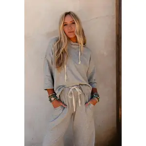 Arianna Top And Pant Set - Heather Gray