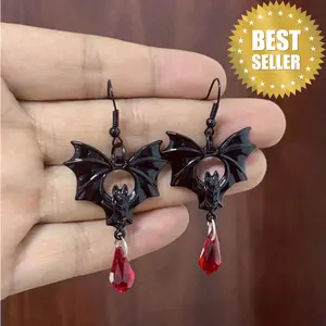 1 Pair Fashionable and Unique Dark Bat Earrings for Women, Halloween