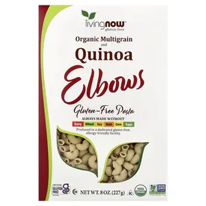 NOW Foods Living NOW®, Organic Multigrain and Quinoa Elbows, Gluten Free, 8 oz (227 g)