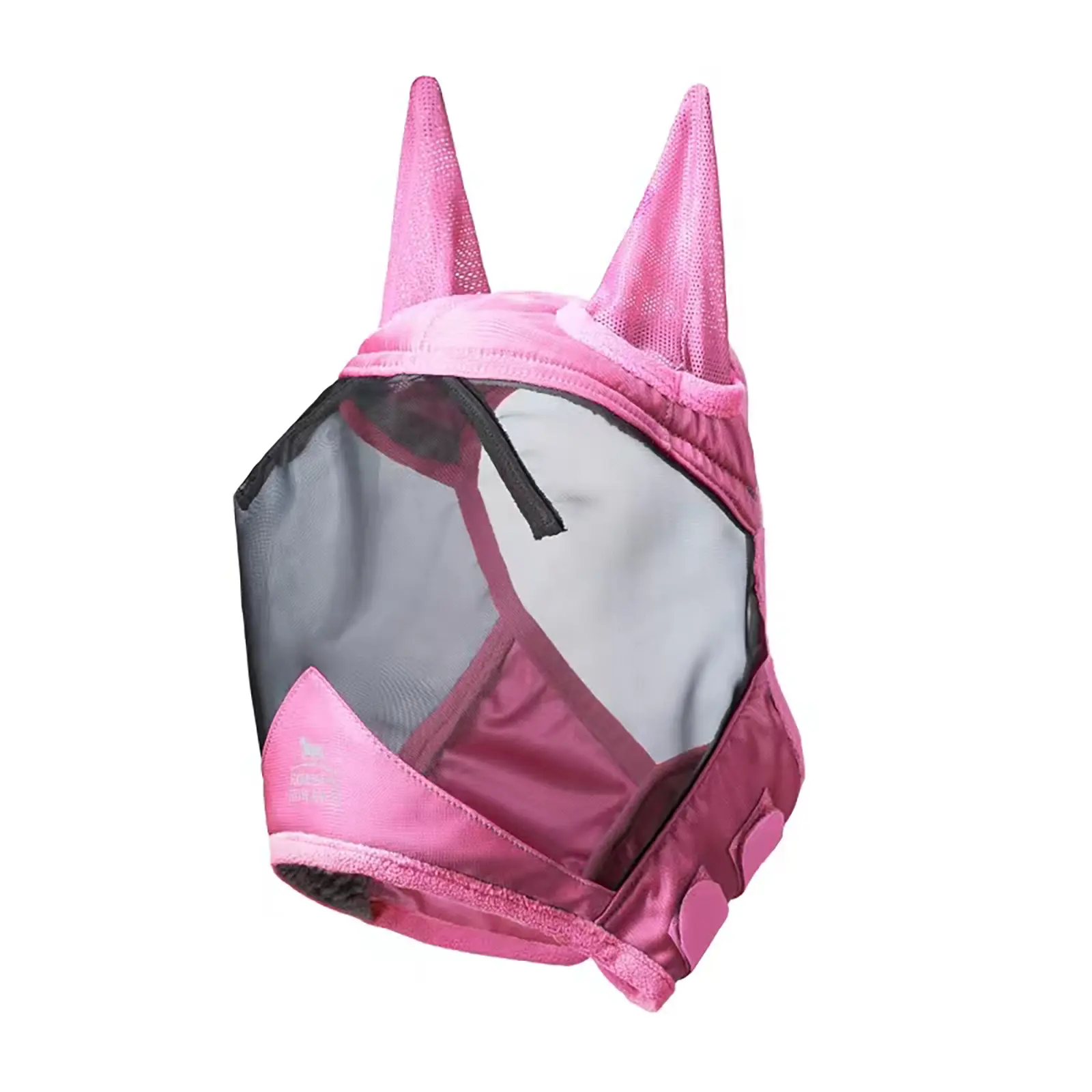 Half Face Fleece Horse Fly Mask Light Pink