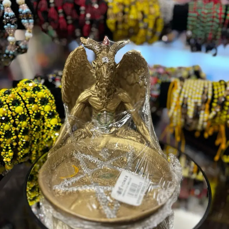 Gold Devil statue