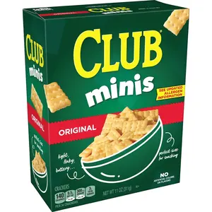 Club Minis Mini Crackers, Lunch Snacks, Snack Crackers, Original, 10oz Box (1 Box)