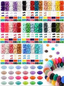 100pcs Silicone Beads for Keychain Making, 12mm Silicone Spacer Beads, DIY Craft Supplies, Durable & Flexible Material