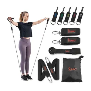 Sunny Health Fitness Resistance Elastic Tube Set