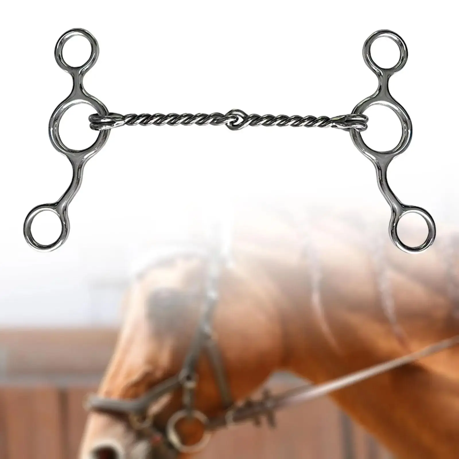 Equestrian Mouth Bit W/Chain Mouthpiece