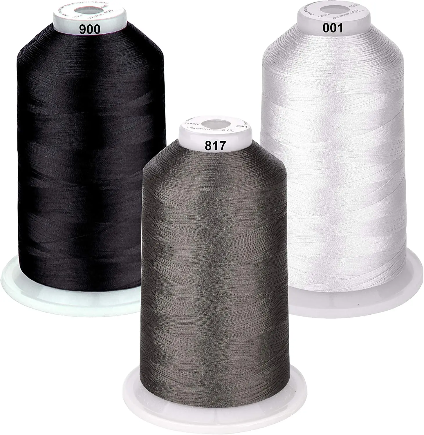 Simthread Huge Spool 5500Y (5000M),Polyester Embroidery Machine Thread,Assorted Color Options for Sewing and Embroidery Machines, Large Spool Thread for DIY Crafts, Quilting and Sewing Projects