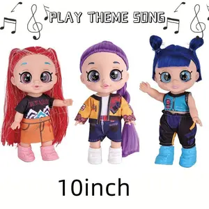 Idol Girl Group Doll Toys,10inch Action Figure Dolls, Singing Doll, 5D Sparkling Eyes, With Play Music, Articulated Joints, Birthday gift For kids, Fan Collection & Little Girls' Holiday Gift