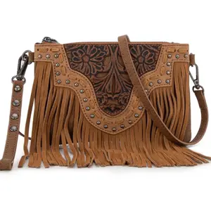 Trinity Ranch Floral Tooled Crossbody Purse