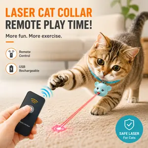 Interactive Laser Toys for Cats | Lightweight | No Noise | Safe for Eyes | Adjustable Fit with Remote Control | Interactive Toys for Cats | Rechargeable | Gifts for Cat | Dealsforyoudays | Memorial DaySale | NewHome | restock | college essentials |