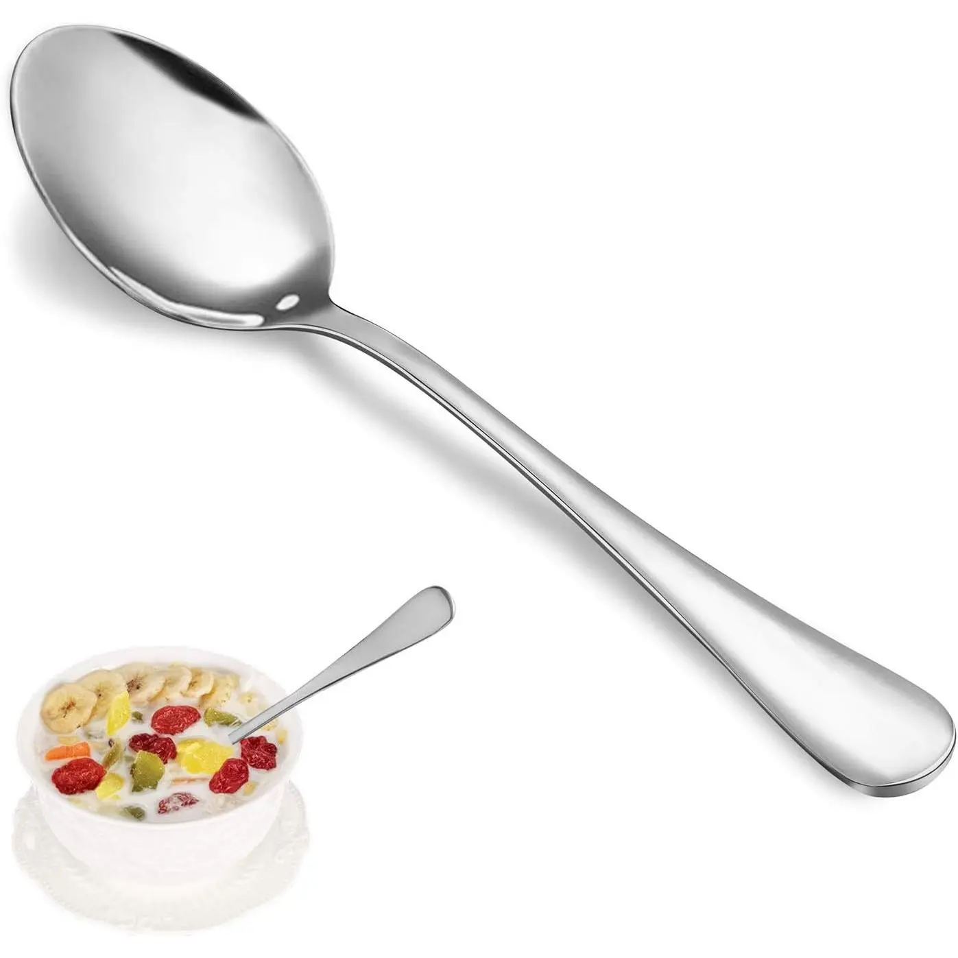 Teaspoon Set,16 Piece 6.7" Spoons Silverware,Premium Food Grade 18/10 Stainless Steel Tea Spoons,Durable Small Spoons,Good Teaspoons,Dessert Spoons,Kitchen Spoons Set,Mirror Finish & Dishwasher Safe