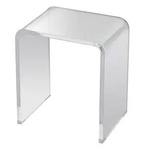 【fathersdaygift】VEVOR Acrylic End Table C-Shaped Lucite Side TableClear Acrylic Side Table for DrinkFoodSnack used in Living RoomBedroomand Study