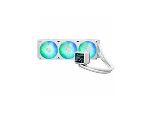 Asus Prime LC 360 ARGB White Edition Cooling Fan/Radiator/Water Block/Pump - 3 x Fan(s) - 75.70 CFM Maximum Airflow - 2200 rpm - Liquid Cooler Cooler - Compatible Intel Socket: Socket LGA-1851, LGA-17