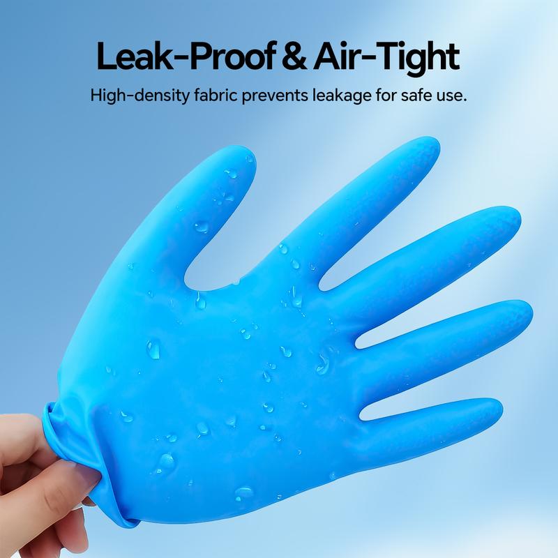 500pcs Heavy-Duty Blue Nitrile Gloves , Extra Thick 8 Mil, Oil Resistant, Powder-Free, for Industrial, Salon, Laboratory, Kitchen, Cleaning - Bulk Value Pack (S/M/L/XL), Salon Supplies, Professional Workwear, Reinforced Protection, Home Cooks