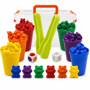 Templeton Educational Counting & Sorting Bears Kit, 70 Piece Super Value Set, Fun Math Manipulative for Home, School, Classroom Math Learning Tools Math Teaching Aid