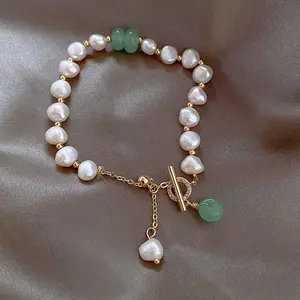Freshwater Pearl Bracelet - Timeless Elegance for Women with Freshwater Pearls, Alloy, and Gold Accents, Versatile Design for Adults