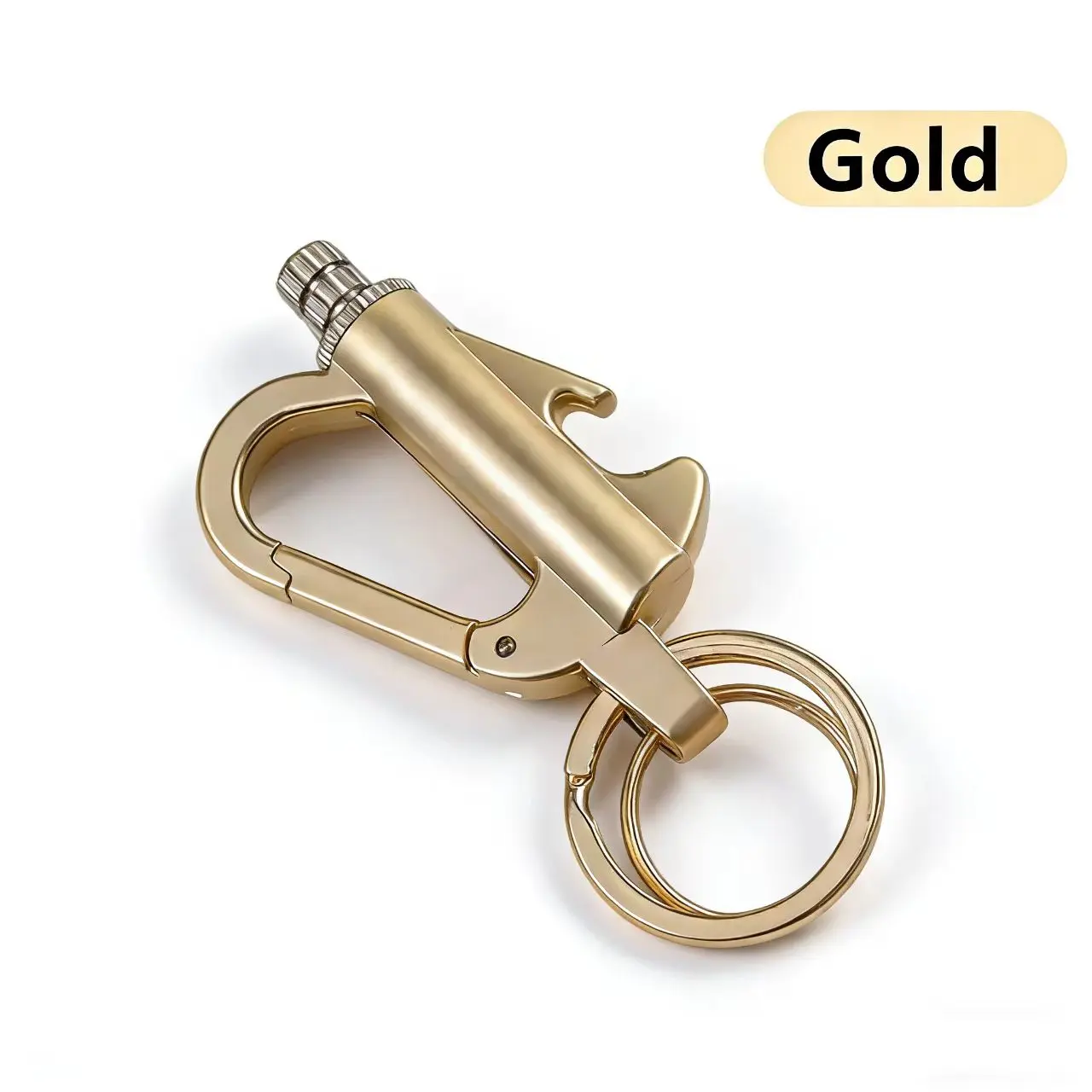 3 IN 1 Multitool Keychain, Permanent Match Fire Starter, Bottle Opener EDC Outdoor Survival Gadget for Camping Hiking, Fuel Not Included