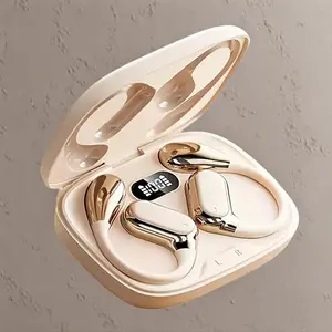 Wireless Ear Hanging Earphone, Ergonomic Design Earbuds with Charging Case, Bluetooth-compatible Fashionable Earbuds for Business Calls, Foldable Headset