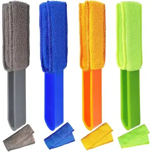 4 Pack Blinds Duster-Window Blinds Cleaner with 4 Microfiber Sleeves, Tools for Air Conditioner Vents,Fans,Car Vents