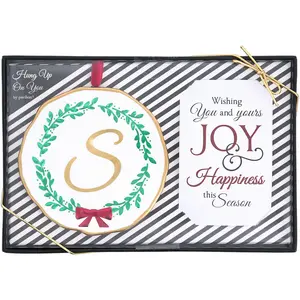 S 4" Monogram Ornament