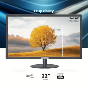 New Gtqps 22-inch Professional Thin 1080p 1920*1080 Led Gaming Monitor 100% Srgb Vga  Machine Black Computer Monitor Pc Monitor Desktop Monitor Computer Screen Monitor - Toys & Games Computer graphics
