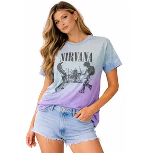 Nirvana Band T Shirt Men’s Tie Dye Graphic Short Sleeve Grunge Tee TS03