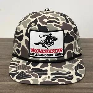Winchester Rodeo Camo Patterned Hat Vintage Snapback Rope Hat