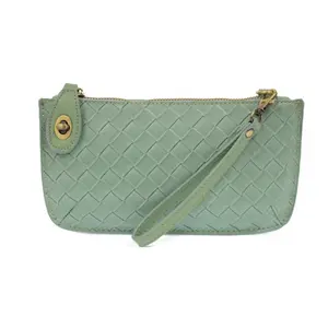 JOY SUSAN WIDE WOVEN 3-IN-1 VEGAN LEATHER CROSSBODY CLUTCH