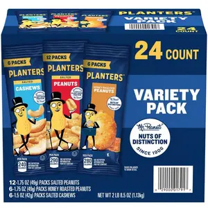 Variety Pack Cashews & Peanuts, 24 pk.