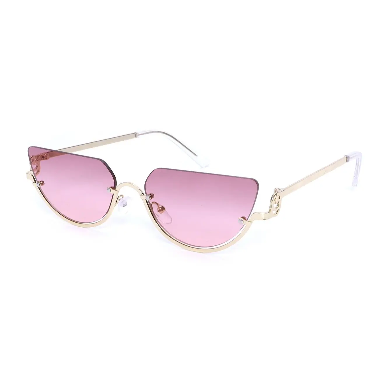 Retro Cat Eye Sunglasses Metal Frame UV400 Protection Y2K Style AOOLIA Retro Cat Eye Sunglasses Women Men High Pointed  main image 2