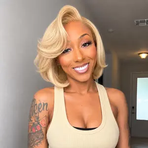 Live Menglle Side Part 7x6 Lace Front Human Hair Wig Wear and Go Pre Cut Lace Pre Bleached Pre Plucked Natural Hairline Cute Fashion 8 Inch #Summervibes