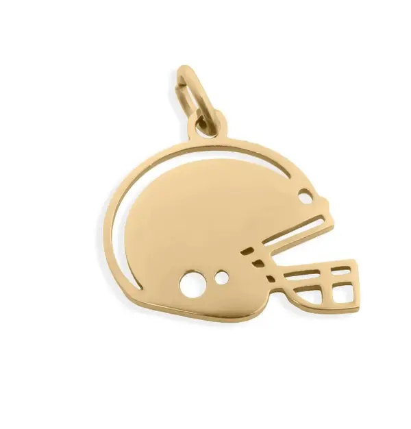 Metal Football Helmet Charm