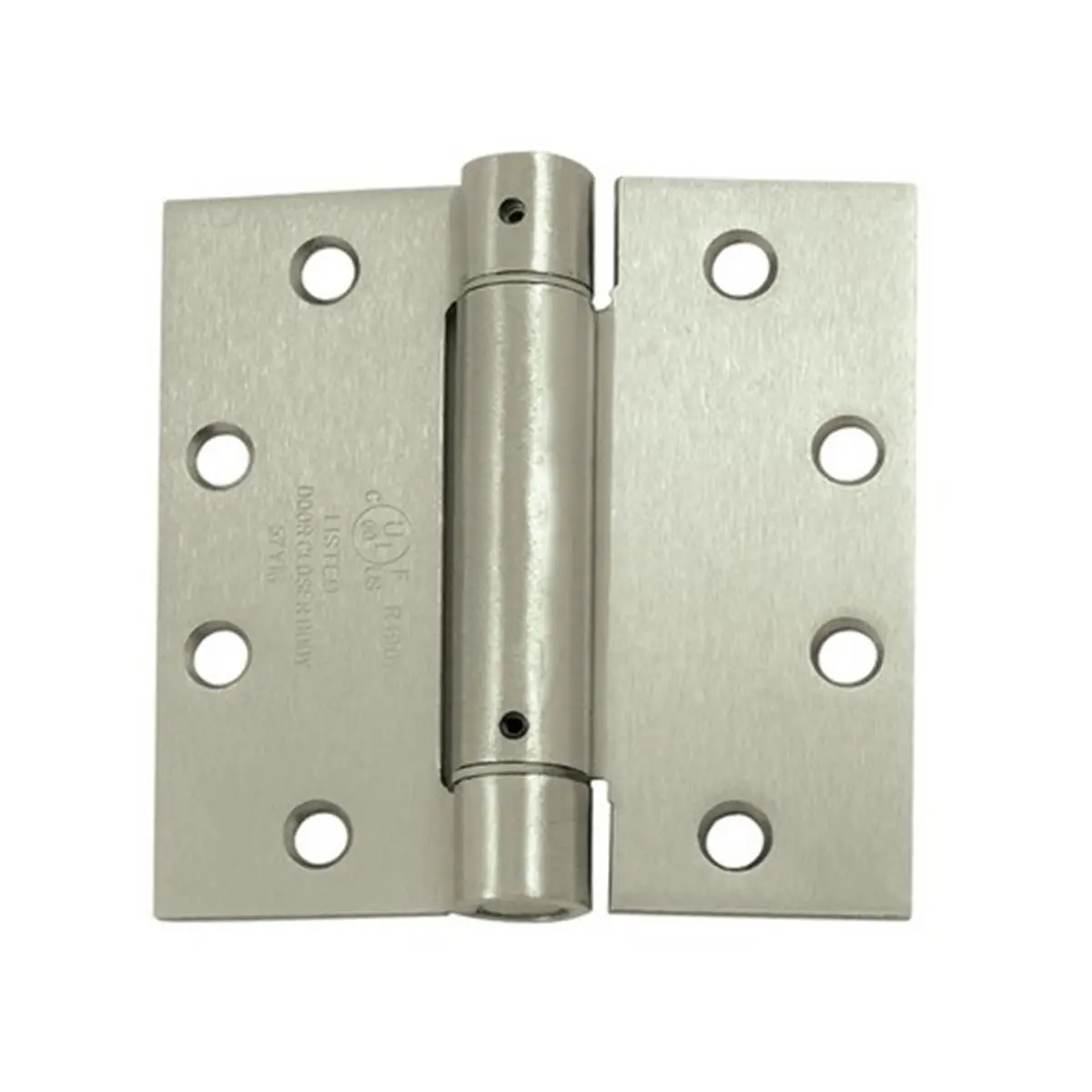 Deltana Satin Nickel Steel Weatherproof Door Hinge, 4.5x4.5in, Single-Action, Locking Pin, Straight & Tension Hex Wrenches Included, 1-Year Finish Warranty, for Bath Use