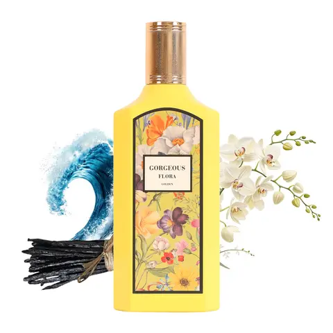 Gorgeous Flora Golden Eau De Parfum Vaporisateur Natural Spray 100Ml 3.4fl.oz. by Mys Scents